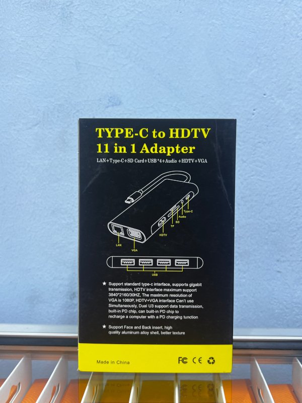 Type-C To HDTV 11 in 1 Adapter back